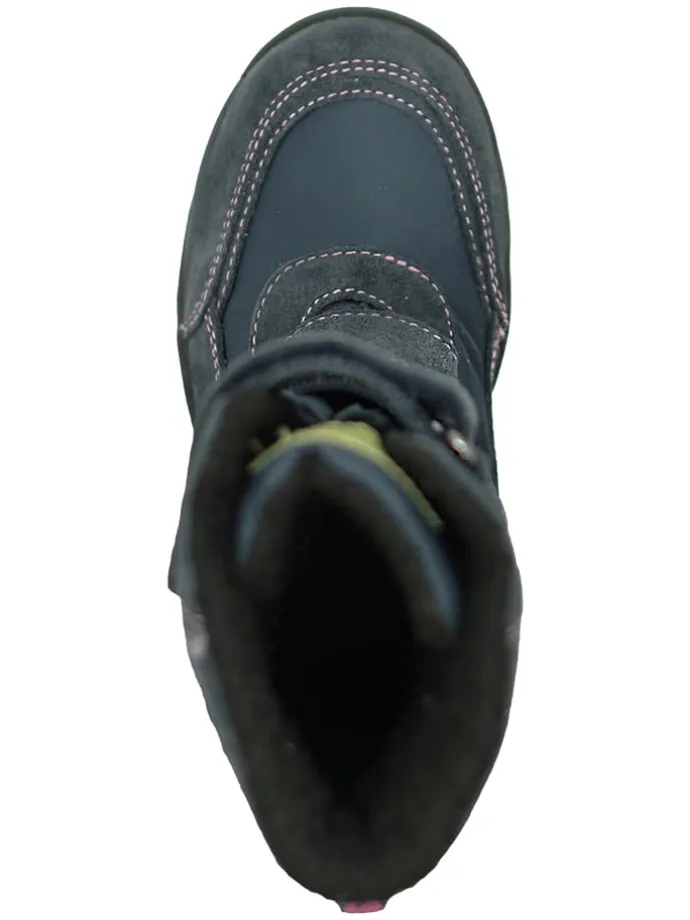Leder-Boots in Dunkelblau