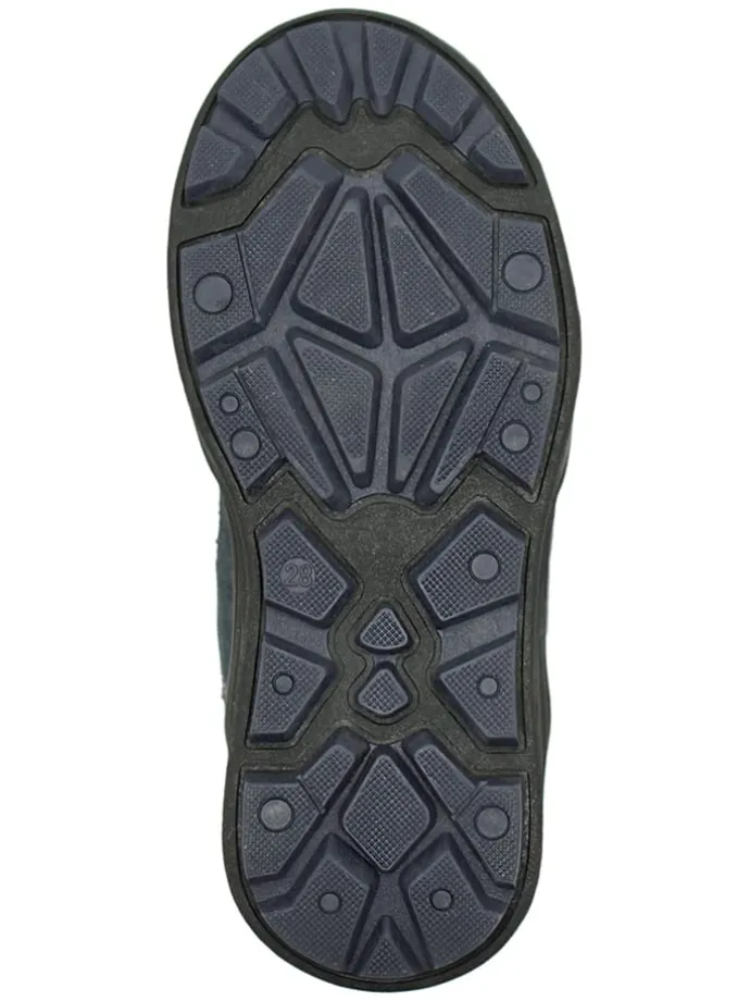 Leder-Boots in Dunkelblau