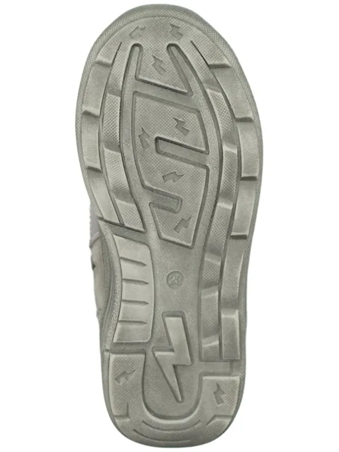 Leder-Boots in Grau