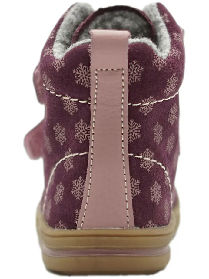 Leder-Boots in Lila
