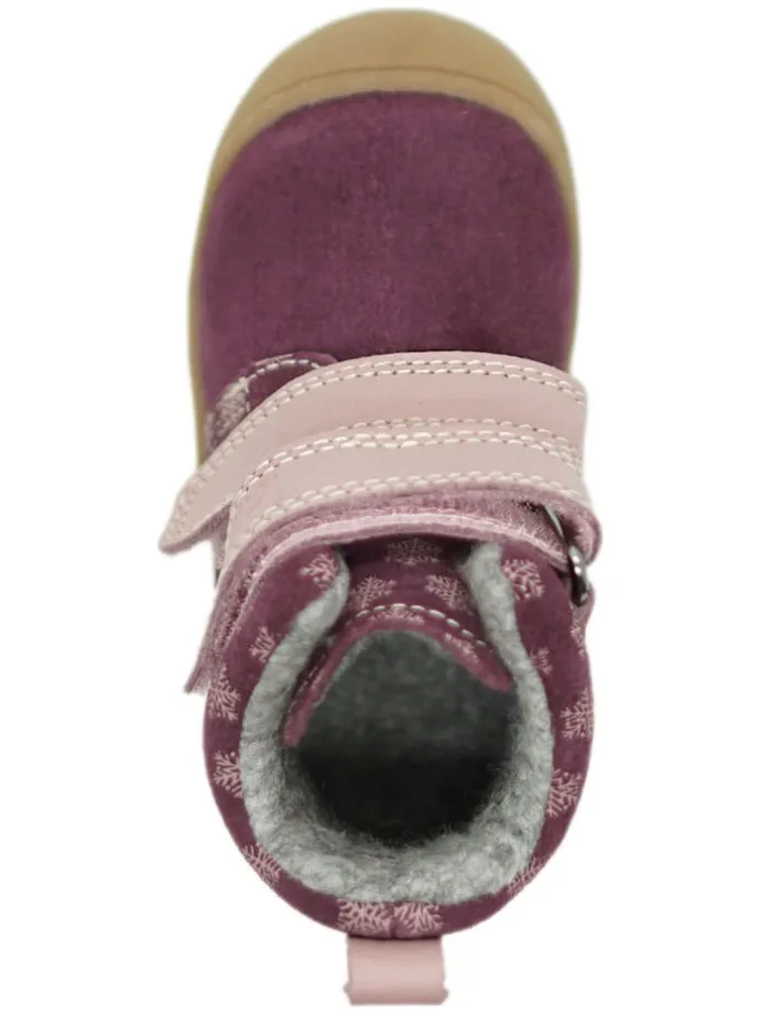 Leder-Boots in Lila