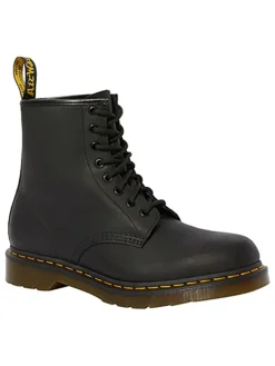 Leder-Boots in Schwarz