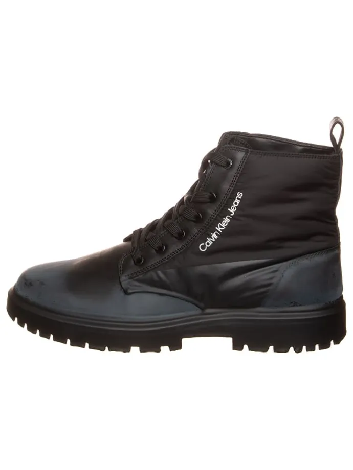 Leder-Boots in Schwarz