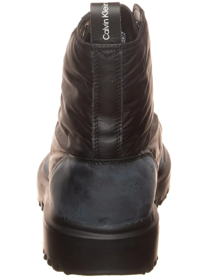 Leder-Boots in Schwarz