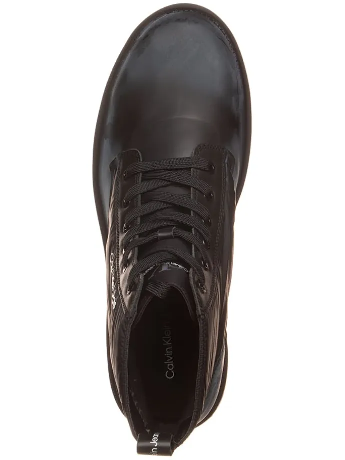 Leder-Boots in Schwarz