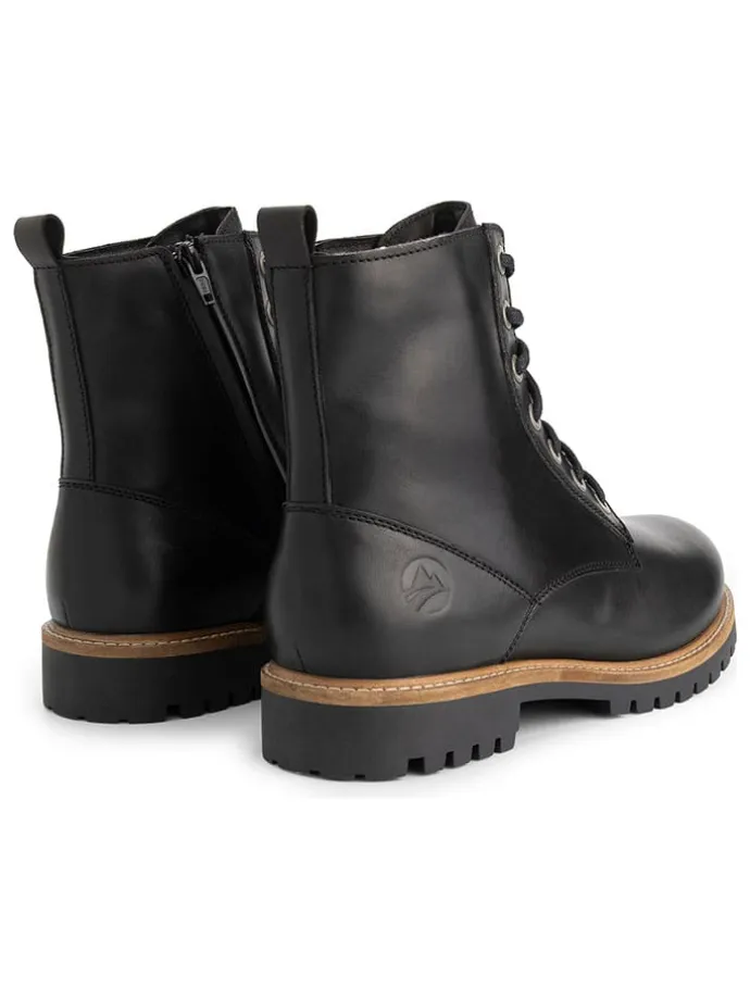Leder-Boots in Schwarz