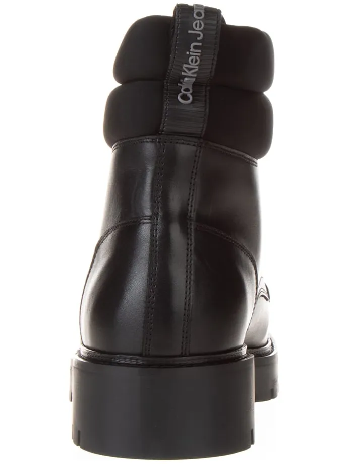 Leder-Boots in Schwarz