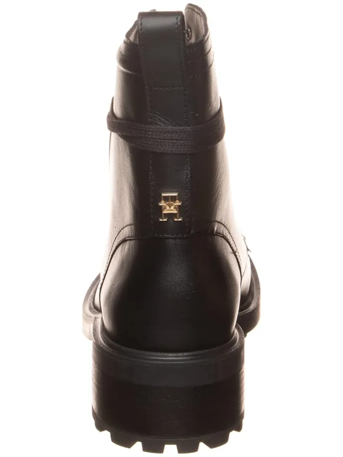 Leder-Boots in Schwarz