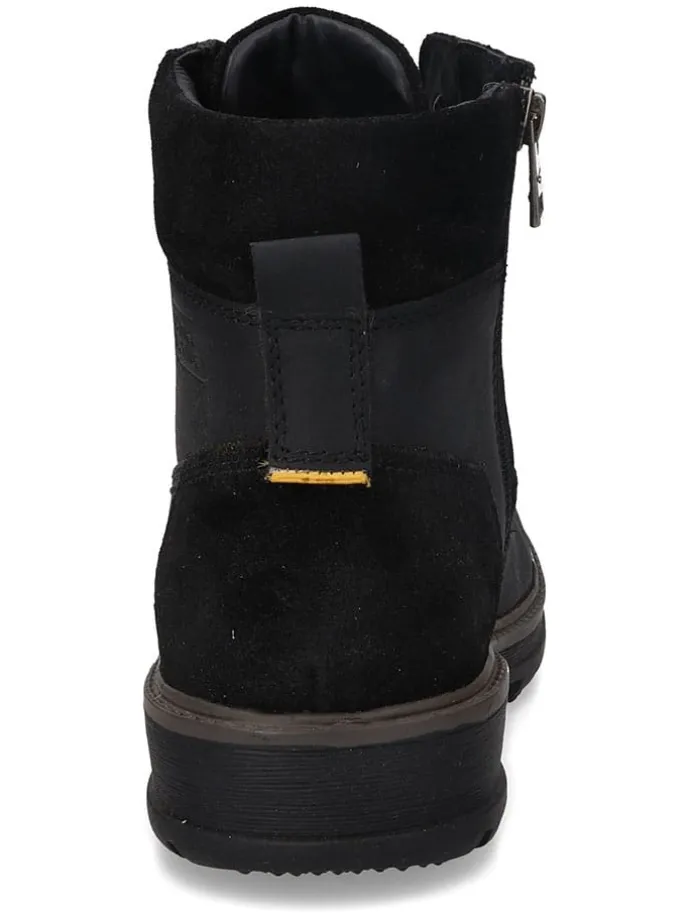 Leder-Boots in Schwarz