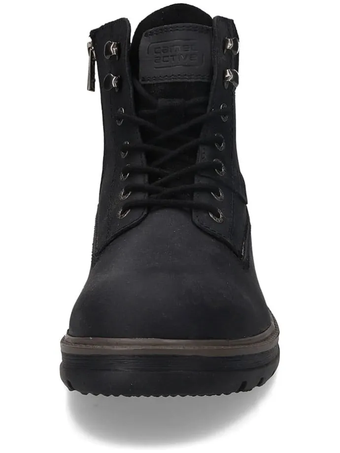 Leder-Boots in Schwarz