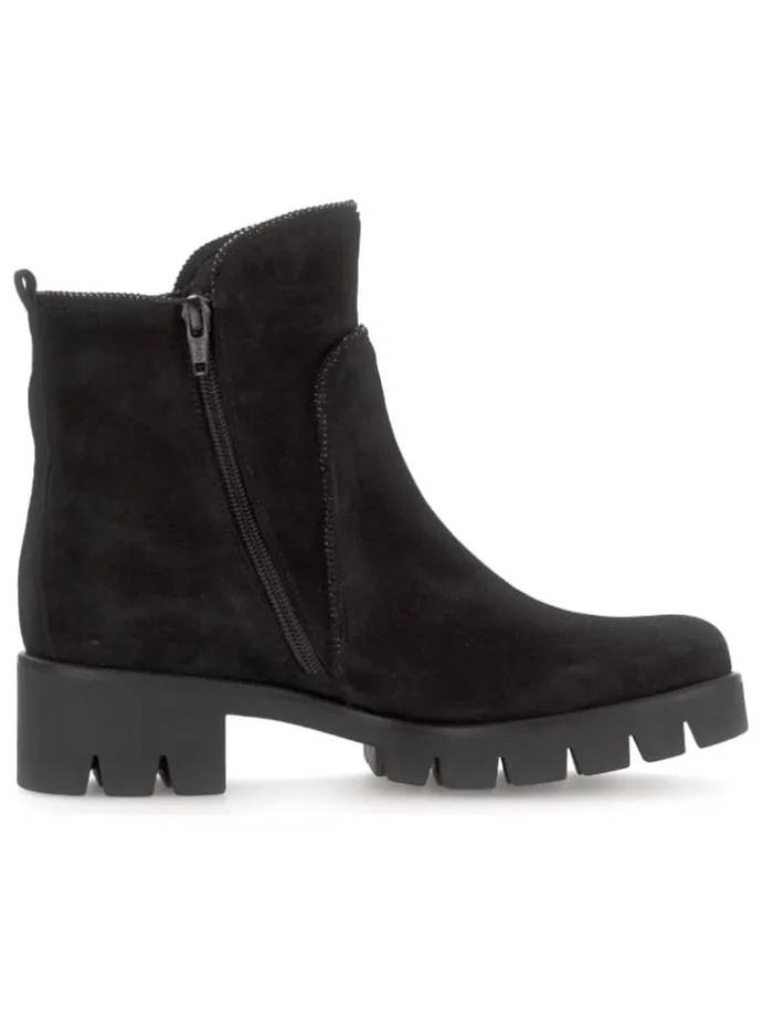 Leder-Boots in Schwarz