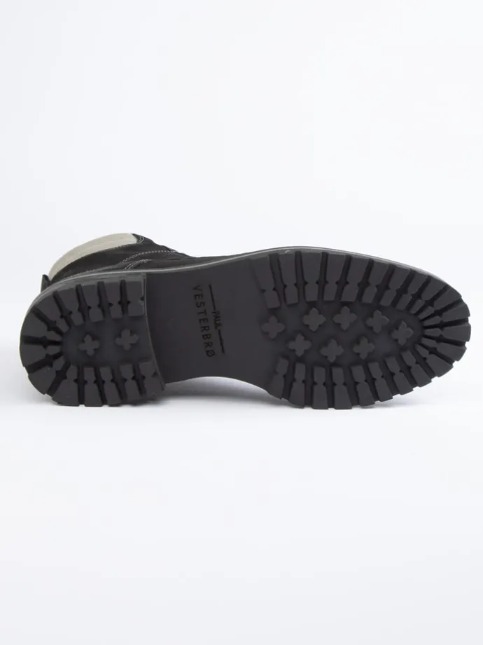 Leder-Boots in Schwarz