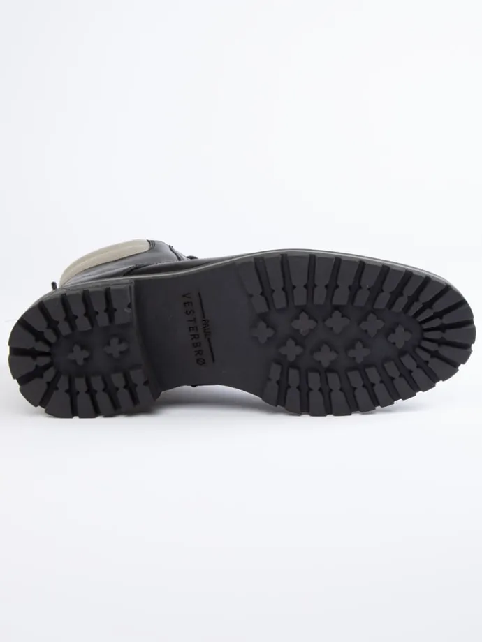 Leder-Boots in Schwarz