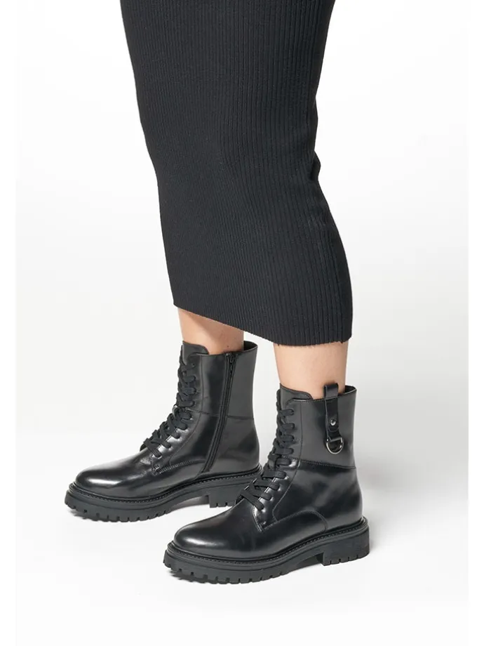 Leder-Boots "Iridea" in Schwarz