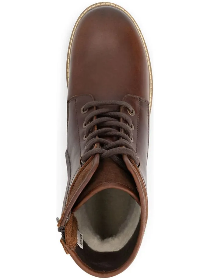 Leder-Boots "Langdets" in Braun