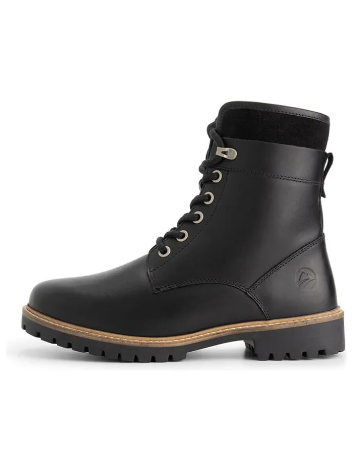 Leder-Boots "Langdets" in Schwarz