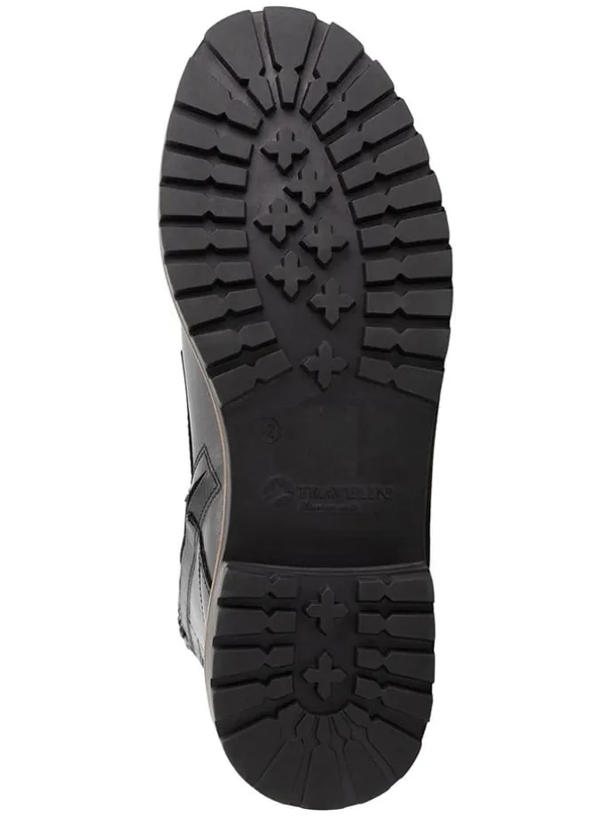 Leder-Boots "Langdets" in Schwarz