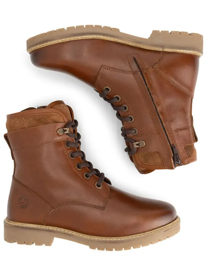 Leder-Boots "Larvik" in Hellbraun
