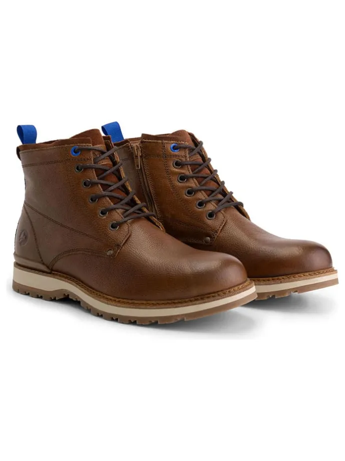Leder-Boots "Malling" in Hellbraun