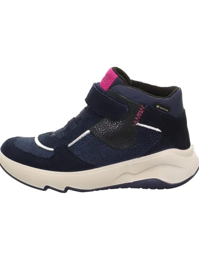 Leder-Boots "Melody" in Dunkelblau
