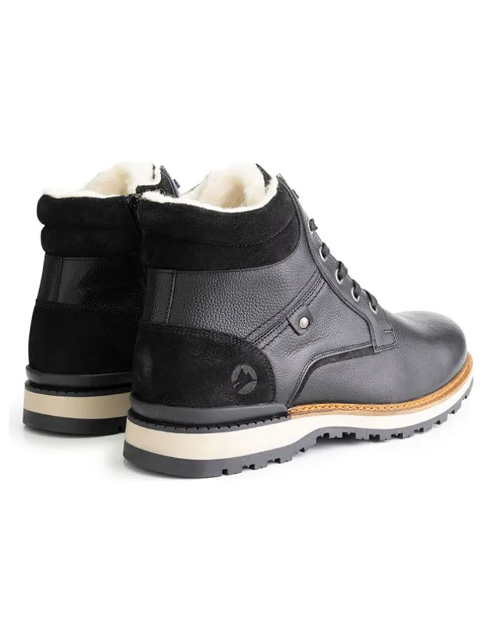 Leder-Boots "Sundby" in Schwarz