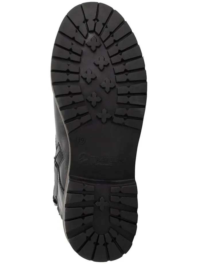 Leder-Boots "Tronstad" in Schwarz