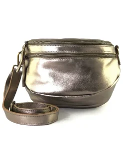 Leder-Brustbeutel in Braun - (B)27 x (H)18 x (T)13 cm