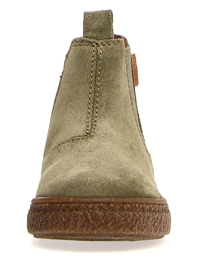 Leder-Chelsea-Boots "Figus" in Grün