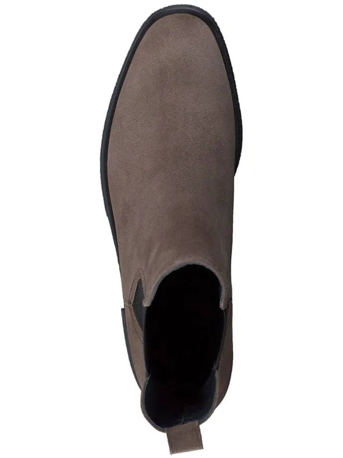 Leder-Chelsea-Boots in Braun