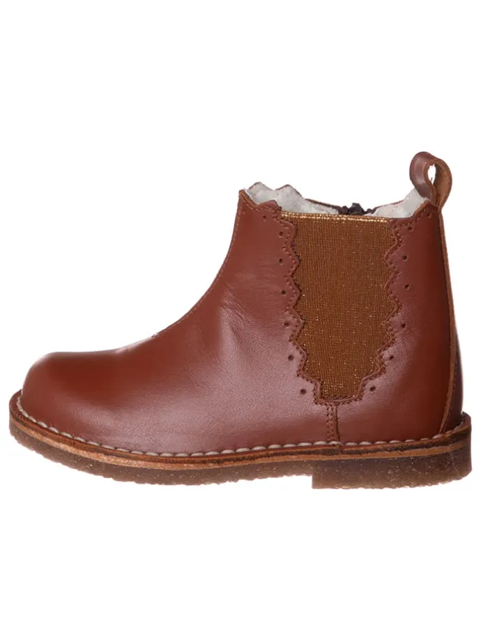 Leder-Chelsea-Boots in Braun