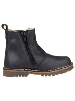 Leder-Chelsea-Boots in Dunkelblau
