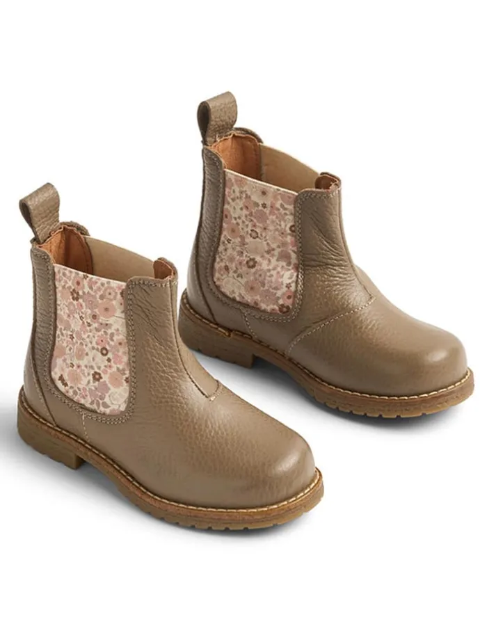 Leder-Chelsea-Boots in Hellbraun