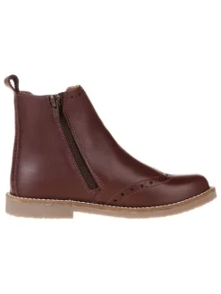 Leder-Chelsea-Boots in Rot