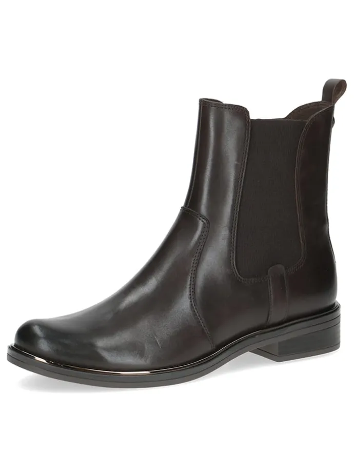 Leder-Chelsea-Boots in Schwarz