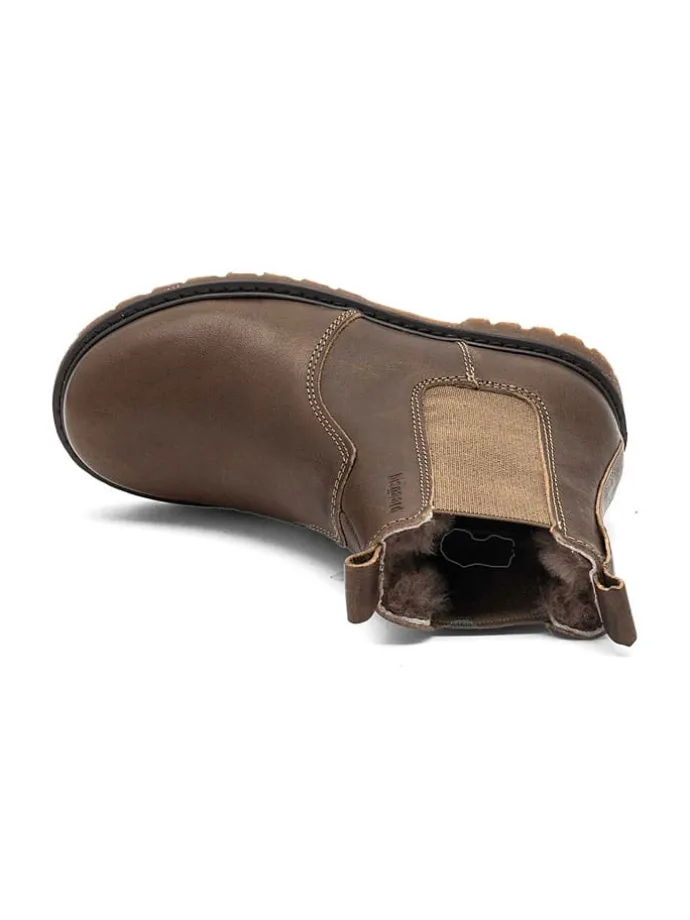 Leder-Chelsea-Boots "Neel" in Braun