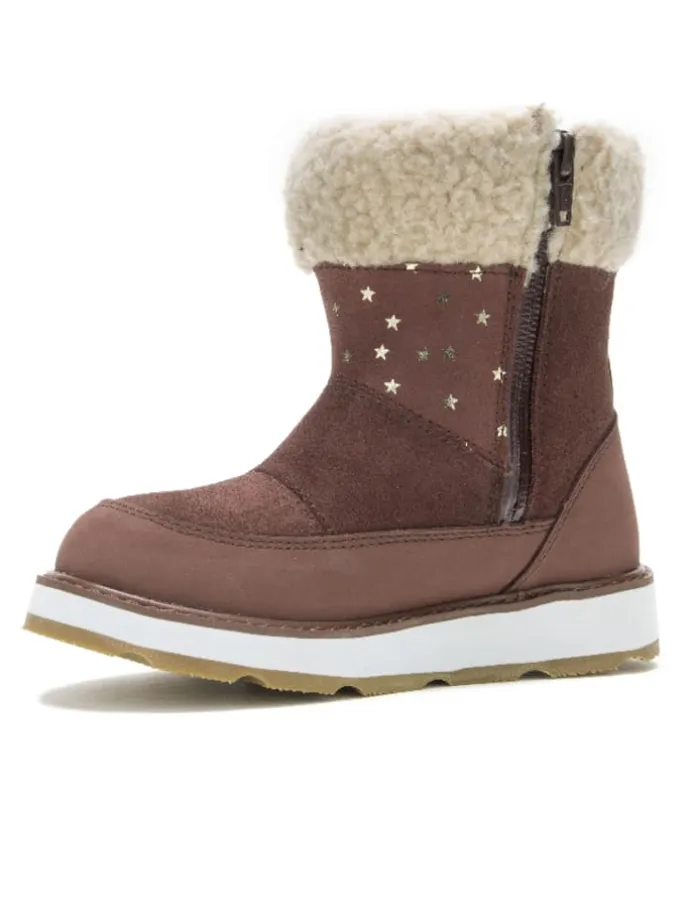 Leder-Chelsea-Boots "Risecuff" in Braun