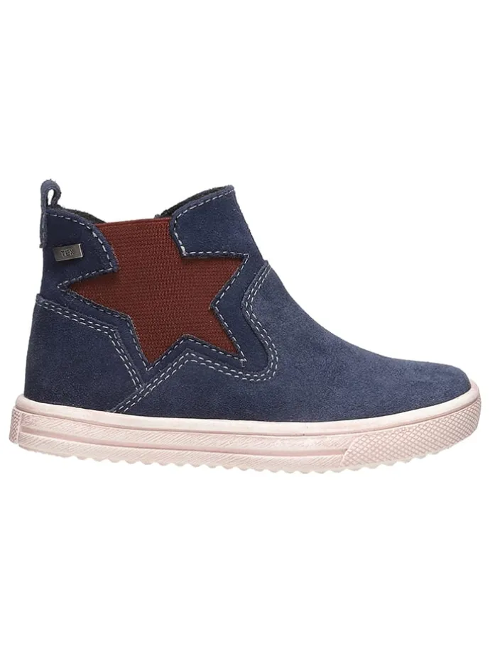 Leder-Chelsea-Boots "Shiva" in Dunkelblau
