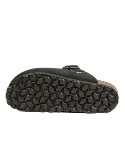 Leder-Clogs in Schwarz