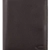 Leder-Geldbörse "Atlanta" in Schwarz - (B)9,5 x (H)13 x (T)2,5 cm