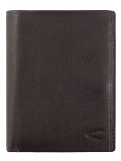 Leder-Geldbörse "Atlanta" in Schwarz - (B)9,5 x (H)13 x (T)2,5 cm