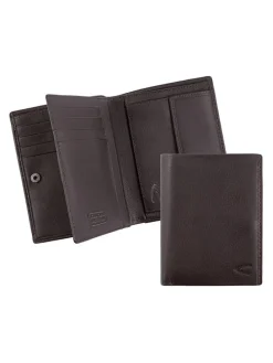 Leder-Geldbörse "Atlanta" in Schwarz - (B)9,5 x (H)13 x (T)2,5 cm