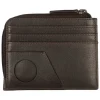 Leder-Geldbörse "Bela" in Braun - (B)11 x (H)7 cm