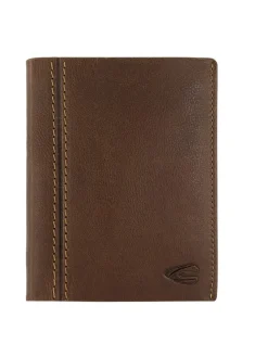 Leder-Geldbörse "Bilbao" in Braun - (B)10 x (H)12,7 x (T)1,5 cm