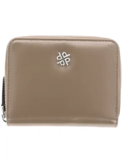 Leder-Geldbörse "Black tie" in Hellbraun - (B)12 x (H)10 x (T)2 cm