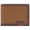 Leder-Geldbörse "Dallas" in Cognac - (B)11 x (H)8,7 x (T)1,5 cm