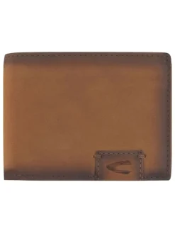 Leder-Geldbörse "Dallas" in Cognac - (B)11 x (H)8,7 x (T)1,5 cm