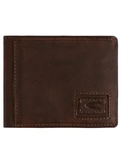 Leder-Geldbörse "Dust" in Dunkelbraun - (B)10,5 x (H)9 x (T)2 cm