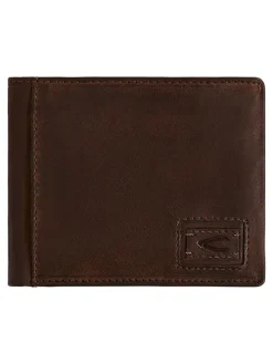 Leder-Geldbörse "Dust" in Dunkelbraun - (B)12 x (H)10 x (T)1,5 cm
