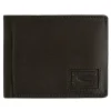 Leder-Geldbörse "Dust" in Schwarz - (B)10,5 x (H)9 x (T)2 cm
