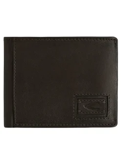 Leder-Geldbörse "Dust" in Schwarz - (B)10,5 x (H)9 x (T)2 cm